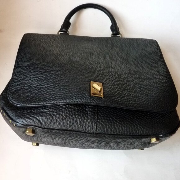 Rebecca Minkoff portfolio messenger/backpack black pebbled leather bag